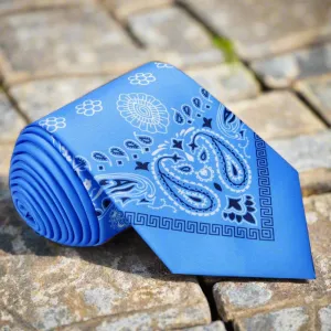 Baby Blue Deluxe Bandana Necktie