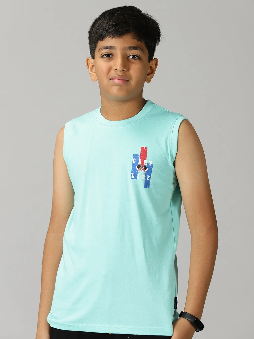 Boys Printed Sleeveless Tee