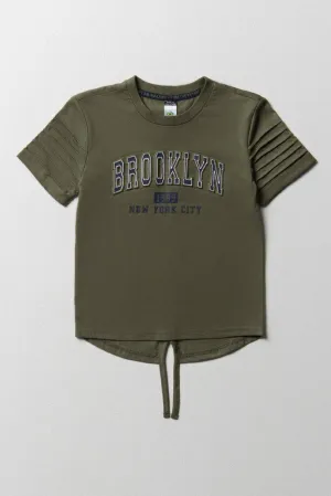 Brooklyn Tuxedo Short Sleeve T-Shirt Olive Green