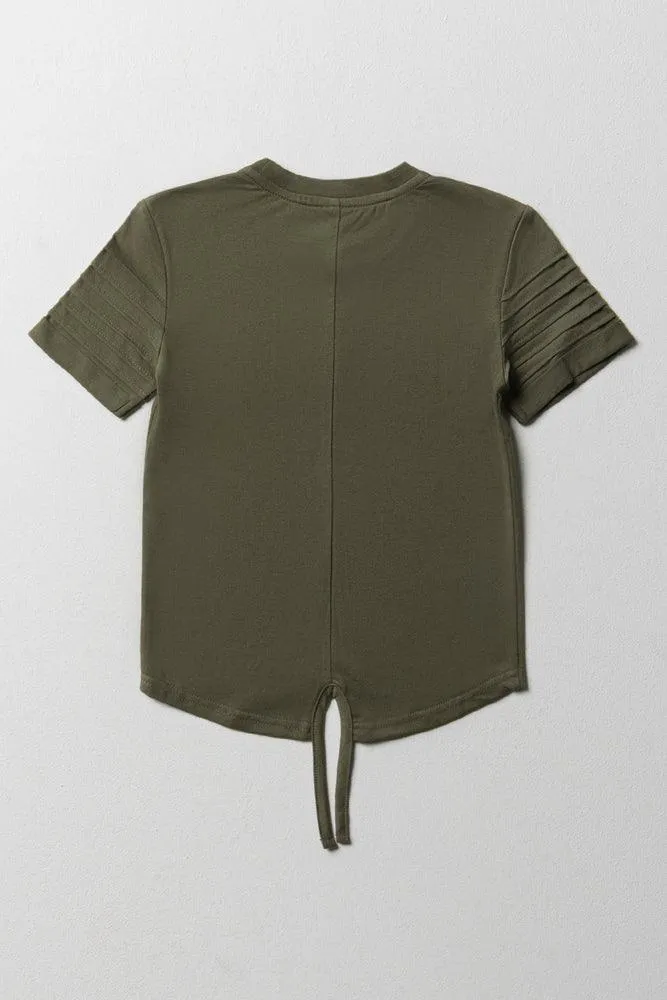 Brooklyn Tuxedo Short Sleeve T-Shirt Olive Green