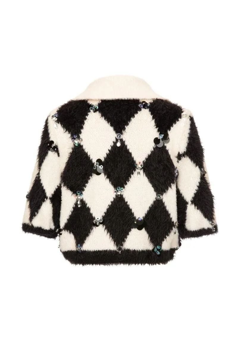 CHECKERS COLLARED SWEATER