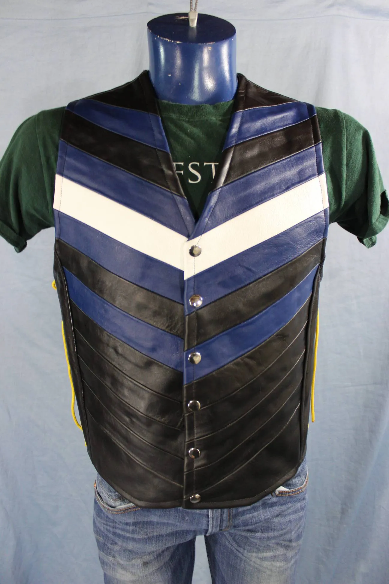 Chevron Pride Flag Leather Vests