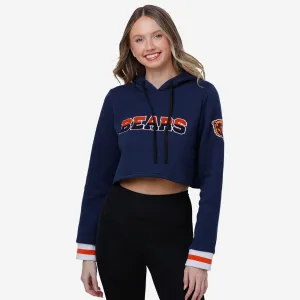 Chicago Bears Womens Cropped Chenille Hoodie