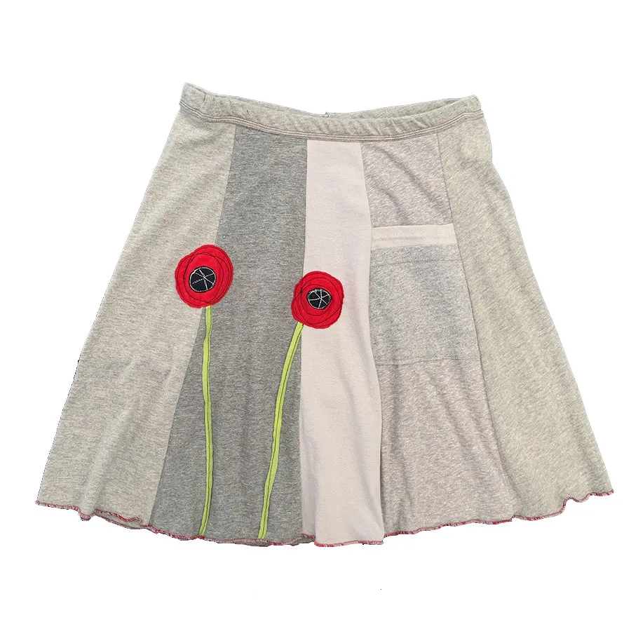 Classic Appliqué Skirt-Poppy