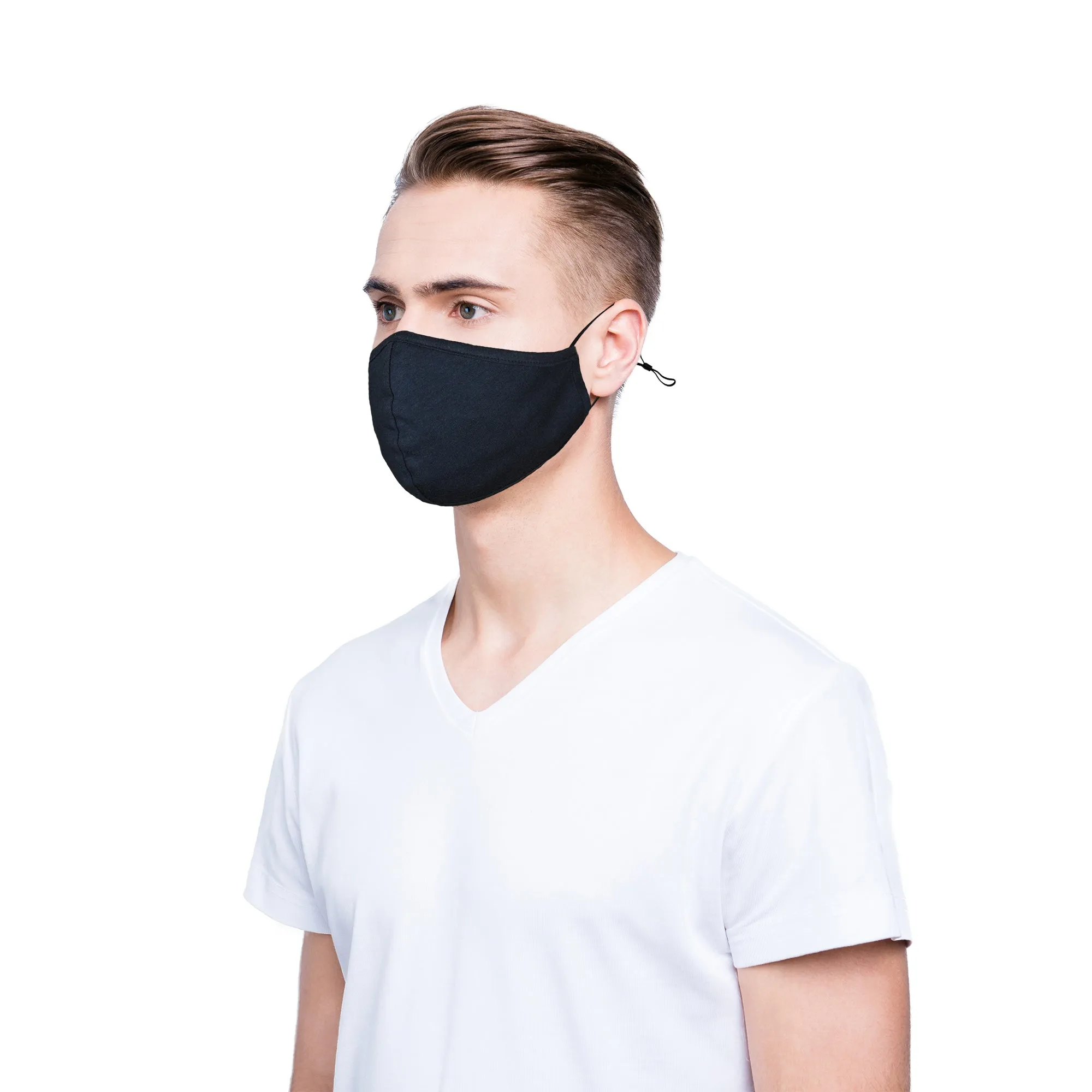 DALIX Cloth Face Mask Reuseable Washable Made in USA - S-M , L-XL Size (5 Pack)