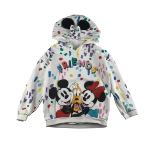 F&F hoodie 5-6 years white multicolour Disney Mickey and Minnie Mouse