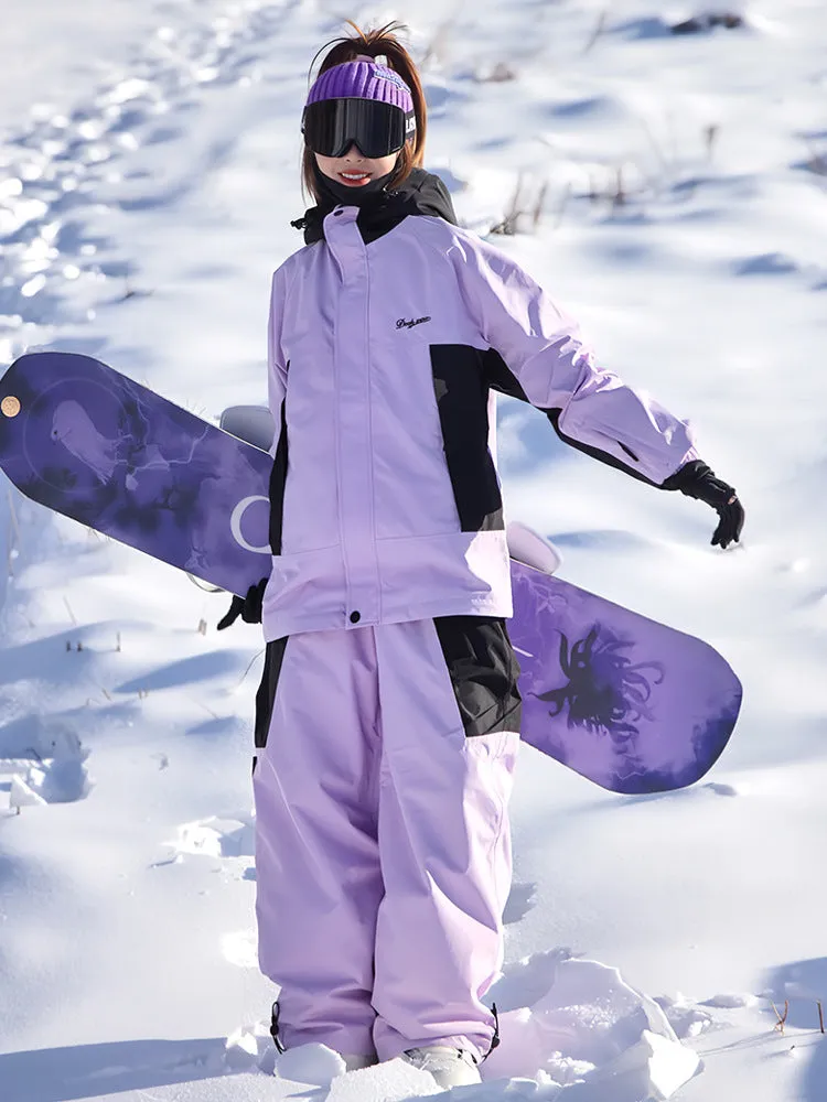 Female Pro Warm Skiing Suit Set Winter Snow Tracksuit