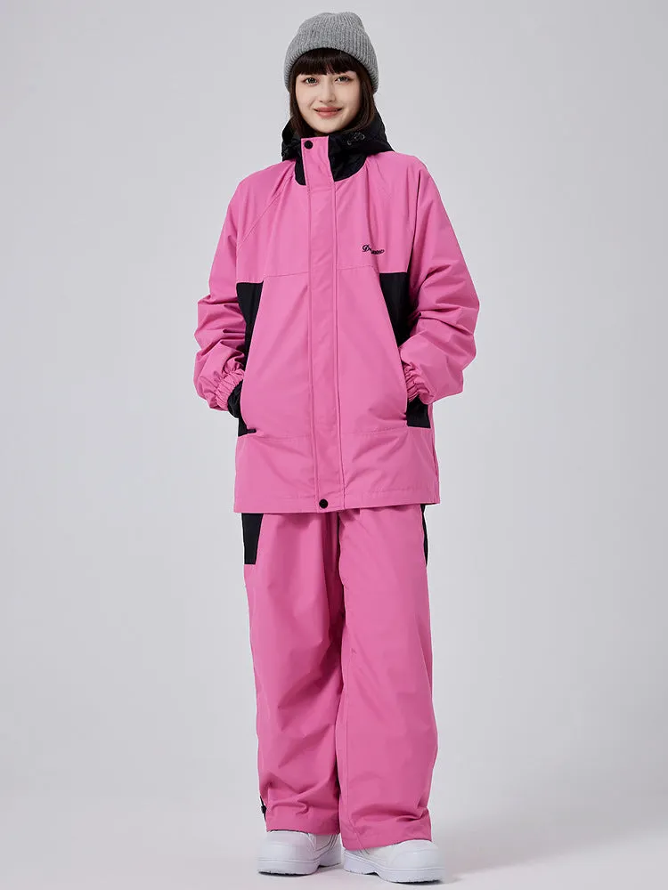 Female Pro Warm Skiing Suit Set Winter Snow Tracksuit