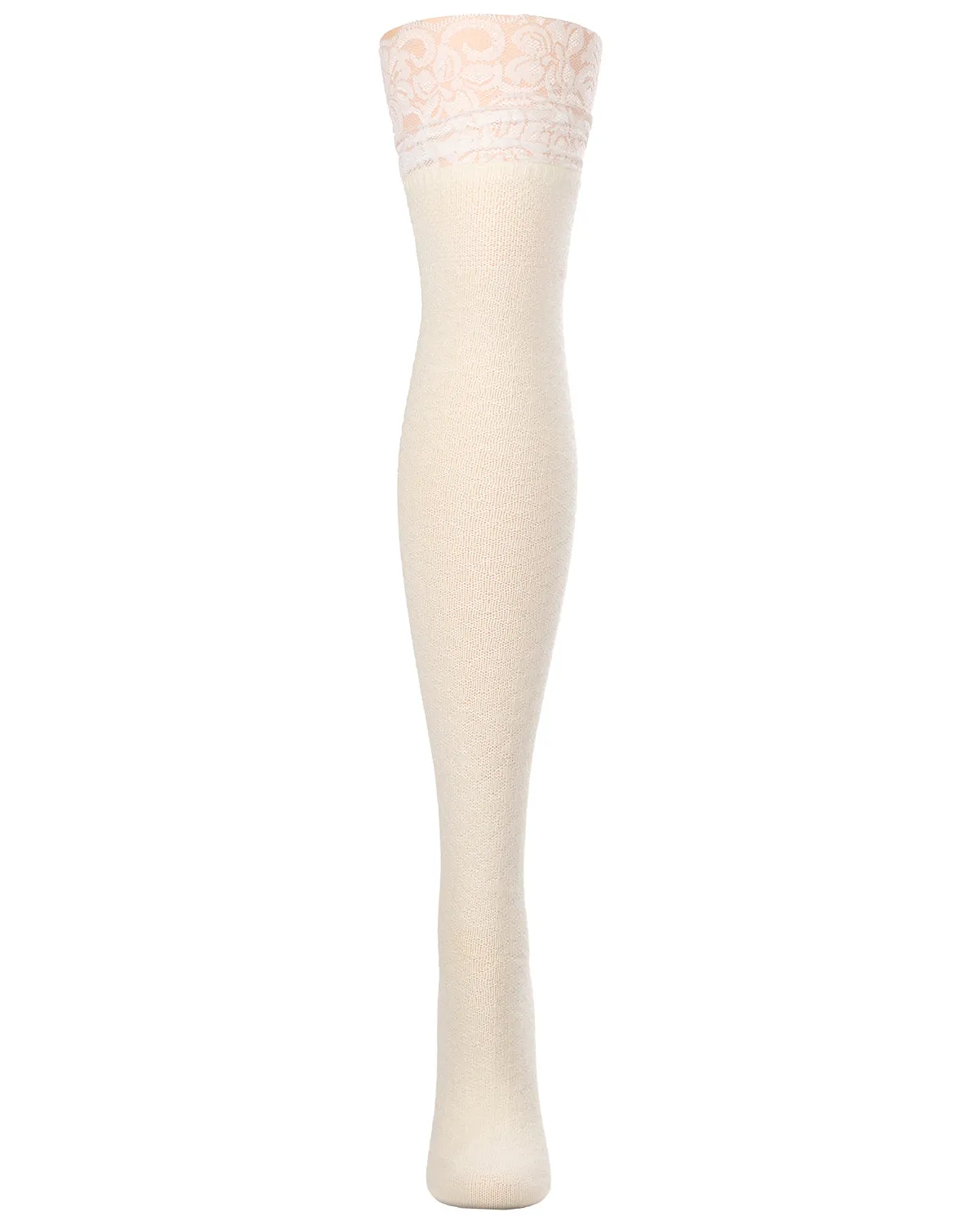 Femme Lace Cotton Blend Over The Knee Sock