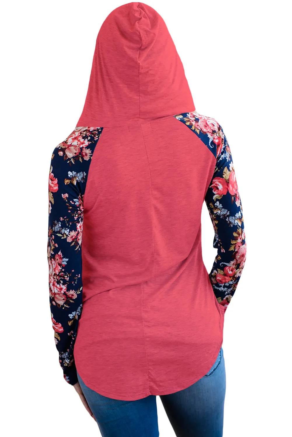 Floral Raglan Sleeve Blessed Mama Hoodie