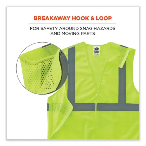 Glowear 8215ba-s Single Size Class 2 Economy Breakaway Mesh Vest, Polyester, X-small, Lime, Ships In 1-3 Business Days