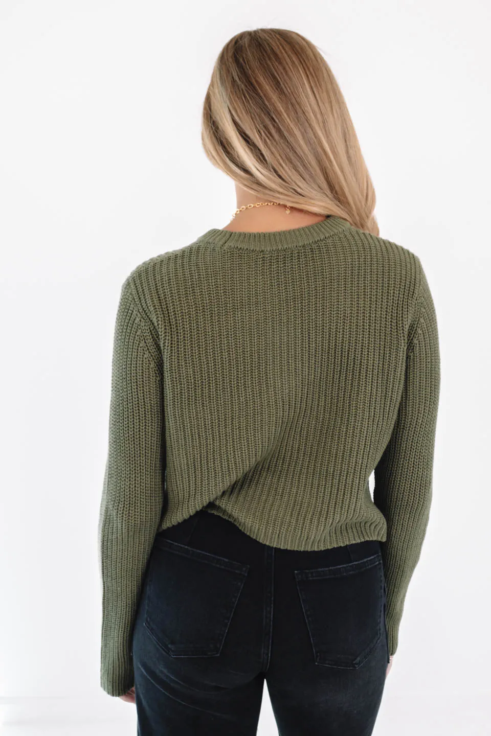 Hello Fall Sweater - Olive Green