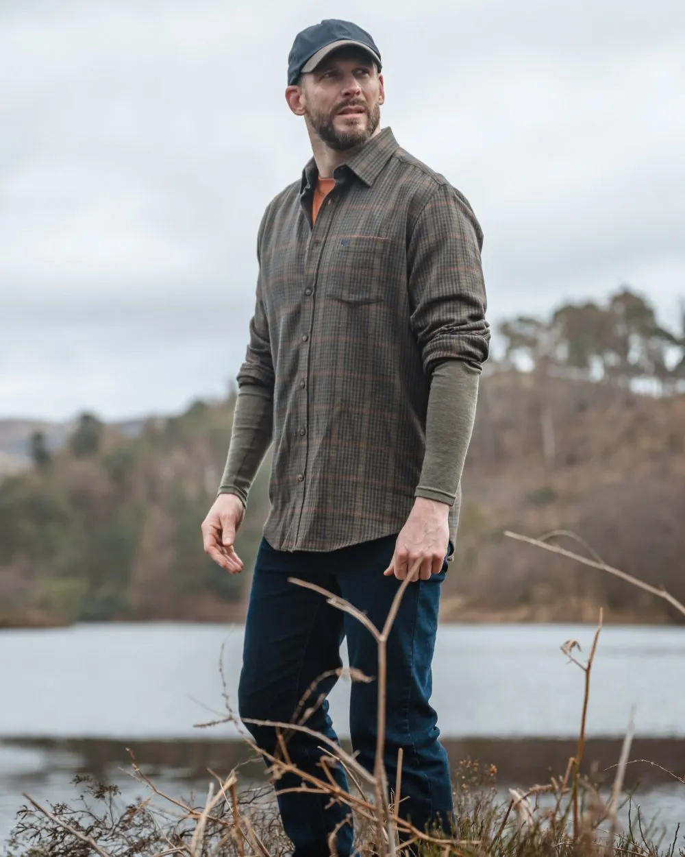 Hoggs of Fife Harris Cotton Twill Check Shirt