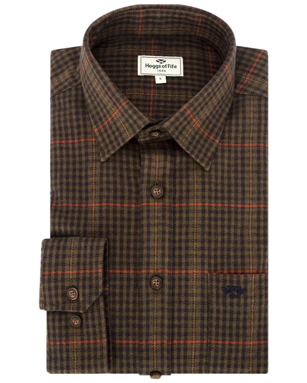 Hoggs of Fife Harris Cotton Twill Check Shirt