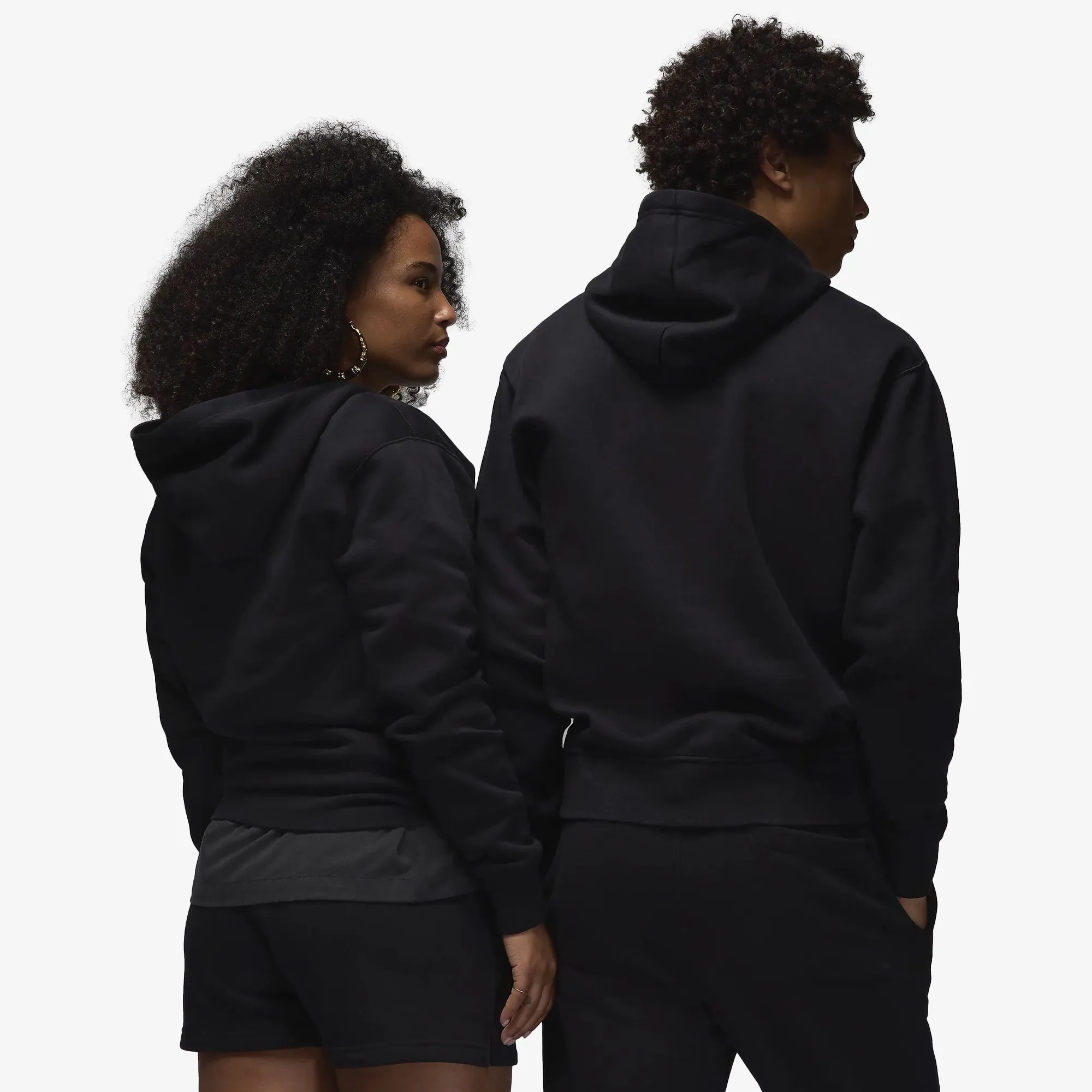 JORDAN | BROOKLYN FLEECE PULLOVER HOODIE { BLACK/WHITE