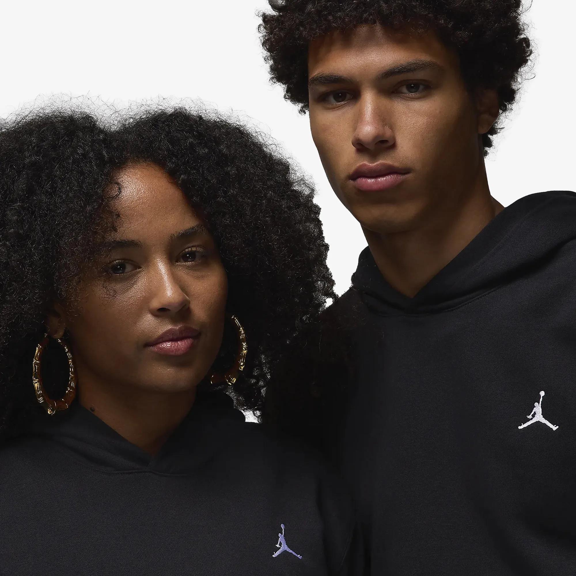 JORDAN | BROOKLYN FLEECE PULLOVER HOODIE { BLACK/WHITE