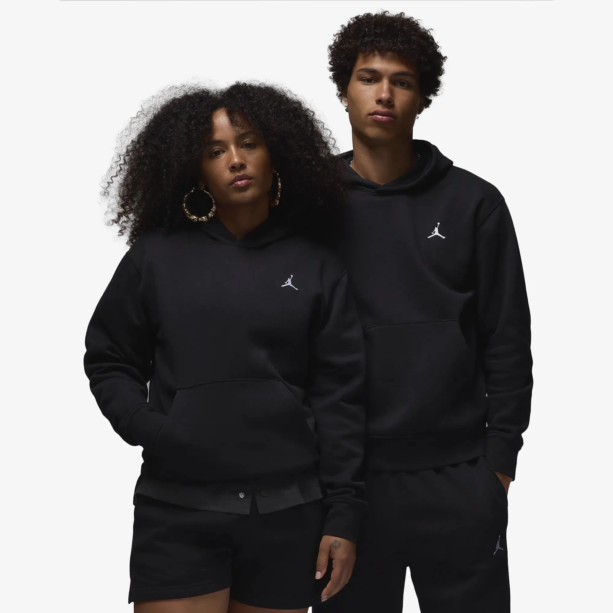 JORDAN | BROOKLYN FLEECE PULLOVER HOODIE { BLACK/WHITE