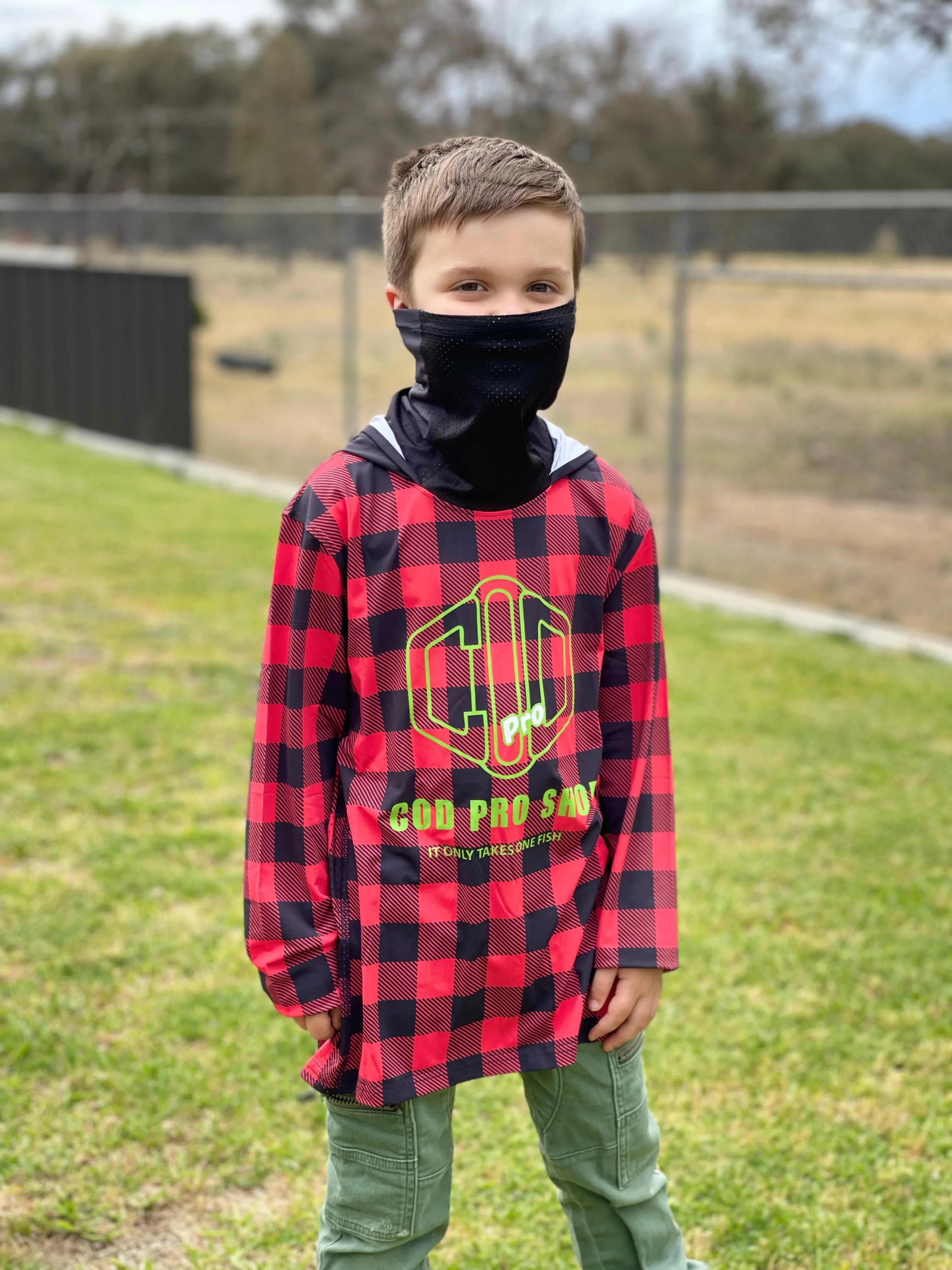 Kids Fishing shirt checked style