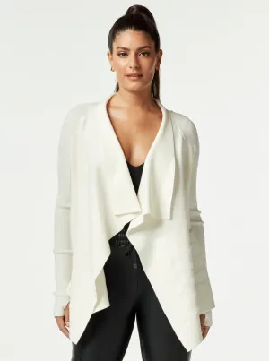 Liminal Drape Front Sweater - Cloud Dancer