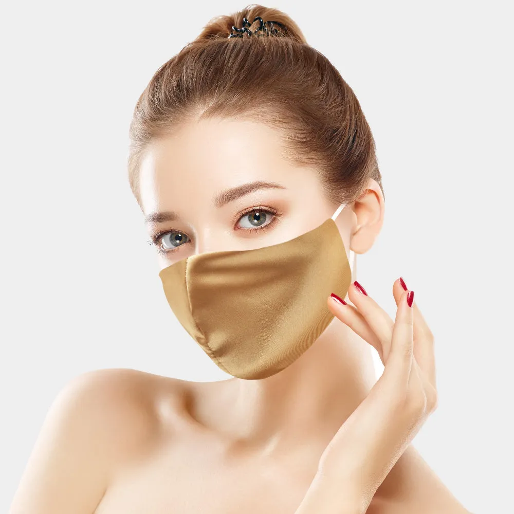 Lisette Lt Brown Silky Satin Fashion Mask