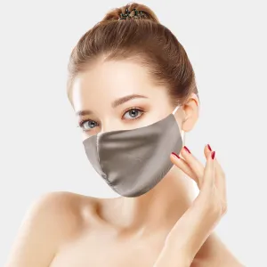 Lisette Lt Brown Silky Satin Fashion Mask