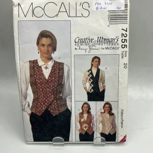 MCCALL'S Pattern, Misses' Lined Vests (PMC7255)