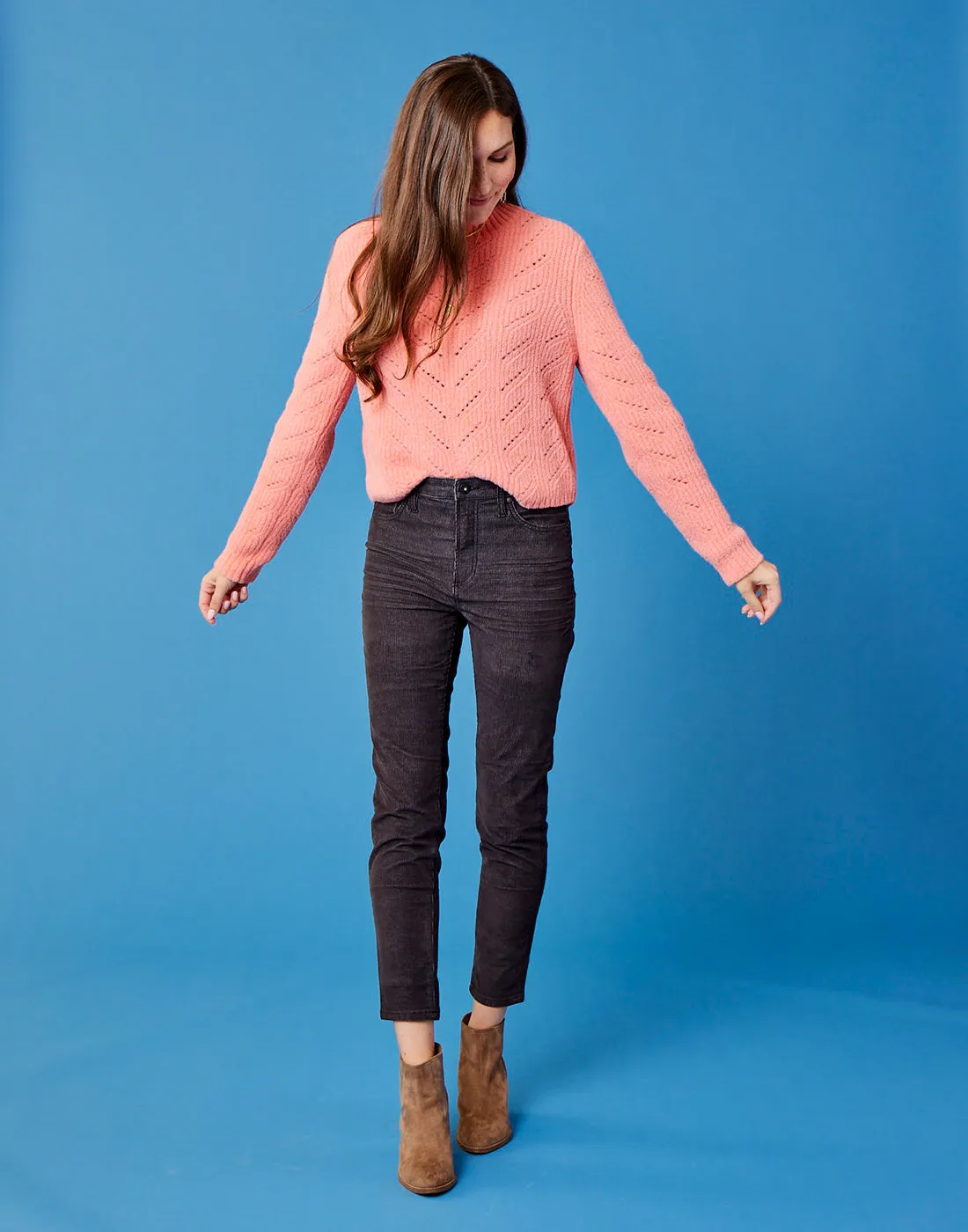 Monroe Sweater: Grapefruit Heather - FINAL SALE