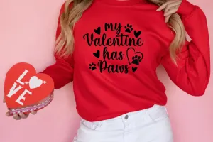 My Valentine Has Paws Shirt | Pet Lover Valentines Day Shirt, My Dog Is My Valentine, My Cat Is My Valentine, Dog Mom Shirt, Cat Mom Shirt