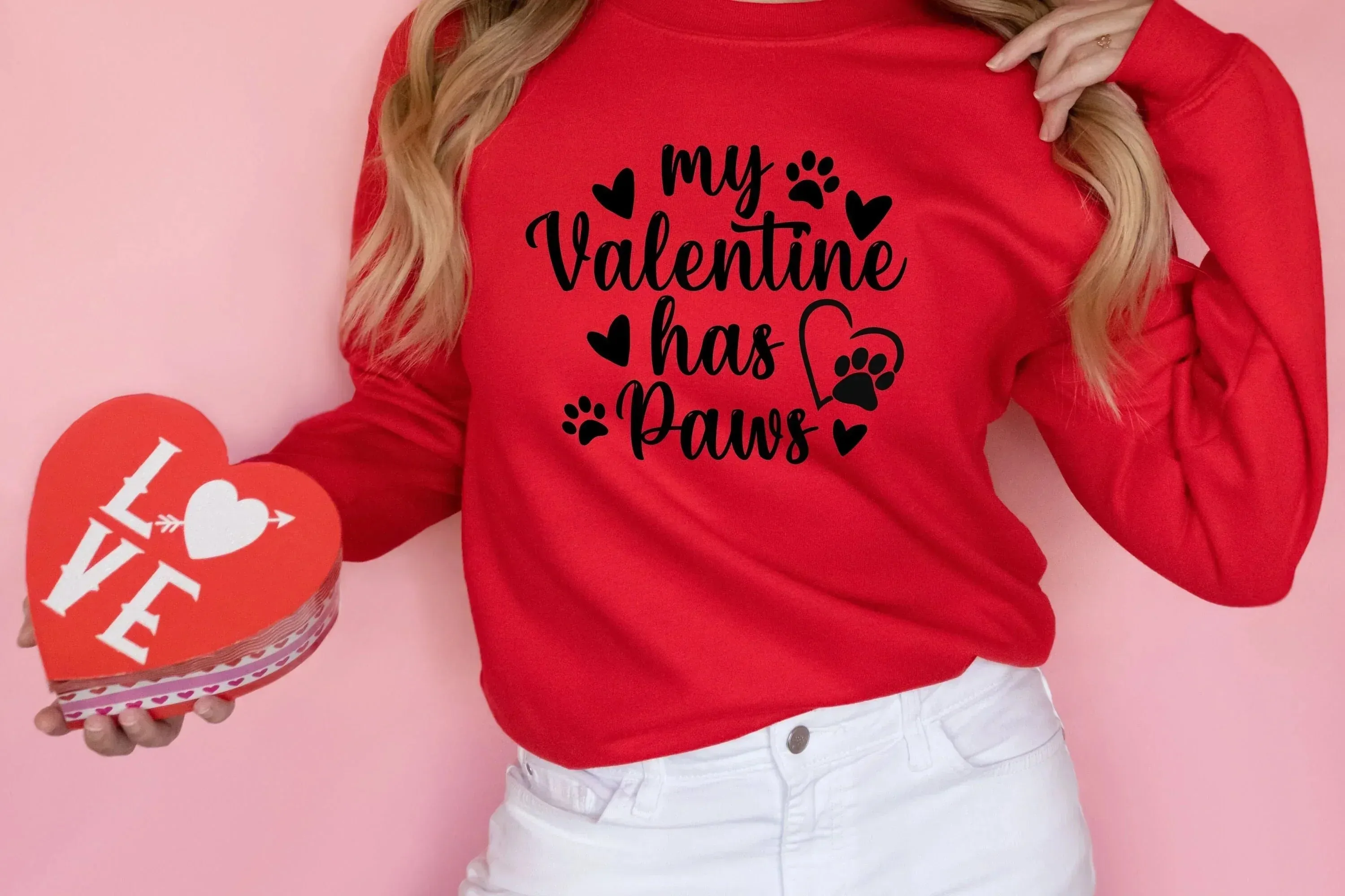 My Valentine Has Paws Shirt | Pet Lover Valentines Day Shirt, My Dog Is My Valentine, My Cat Is My Valentine, Dog Mom Shirt, Cat Mom Shirt