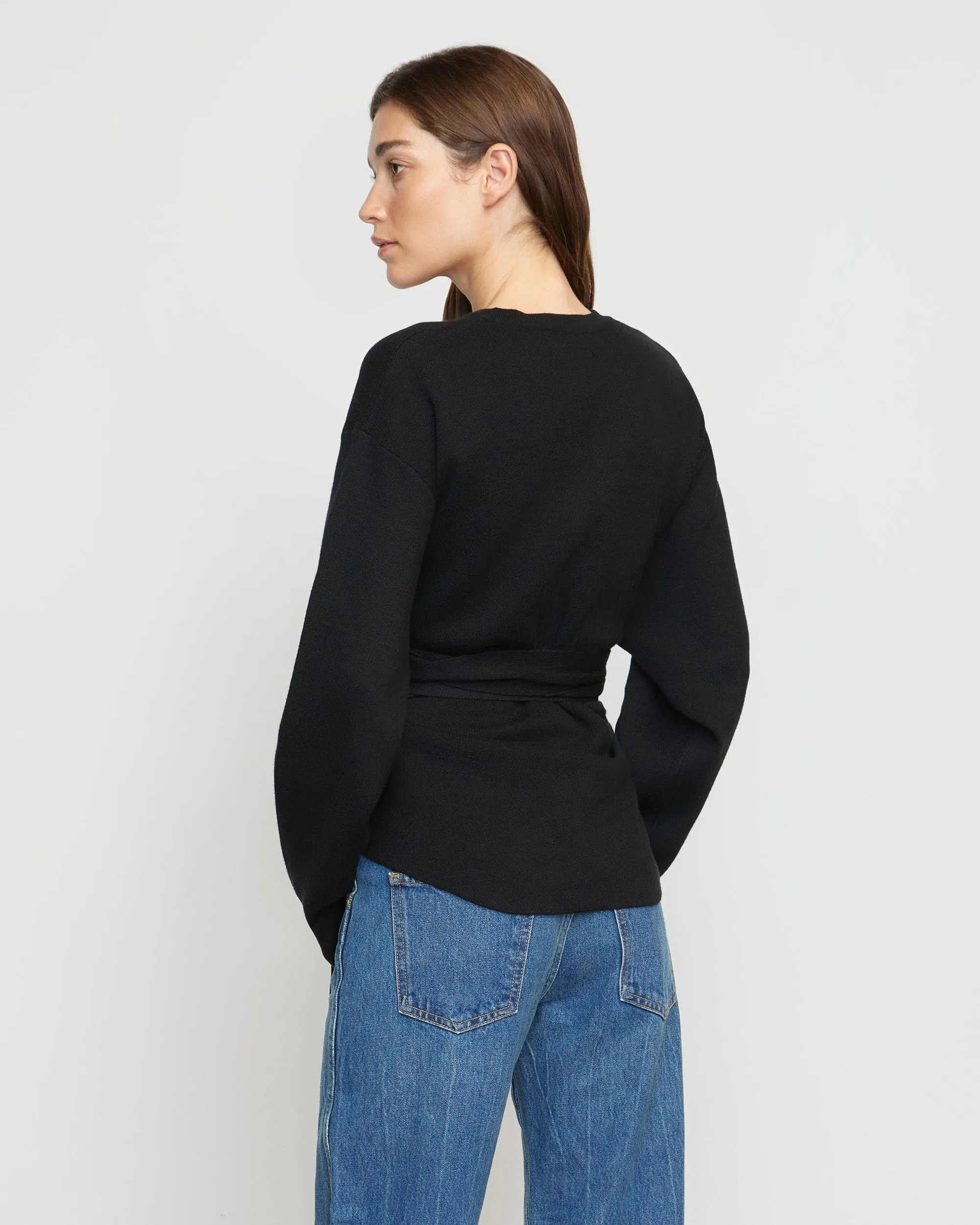 Nara Tie-Front Knit Sweater