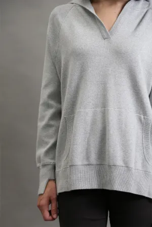 PADMA PULLOVER HOODIE IN DOUBLE KNIT HEATHER PIMA COTTON STRETCH LIMITED EDITION COLORS