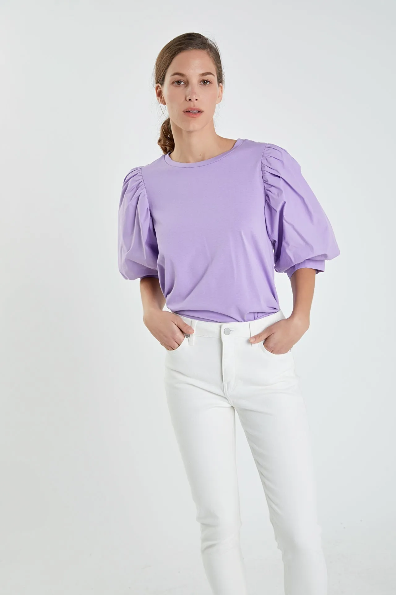 Poplin Sleeve Combo T-shirts