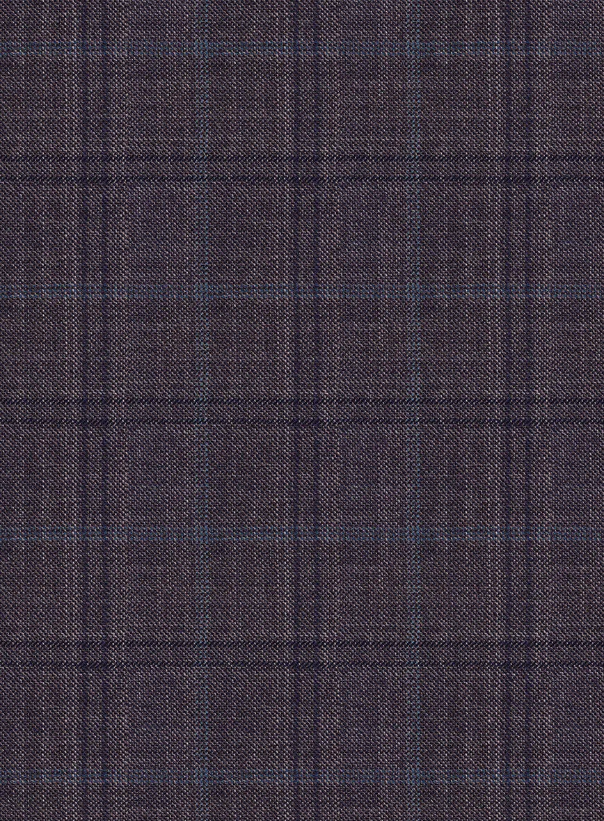 Reda Haze Purple Checks Wool Suit