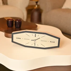 Sleek Chamber Line Contemporary Clock | 18 x 7 inches