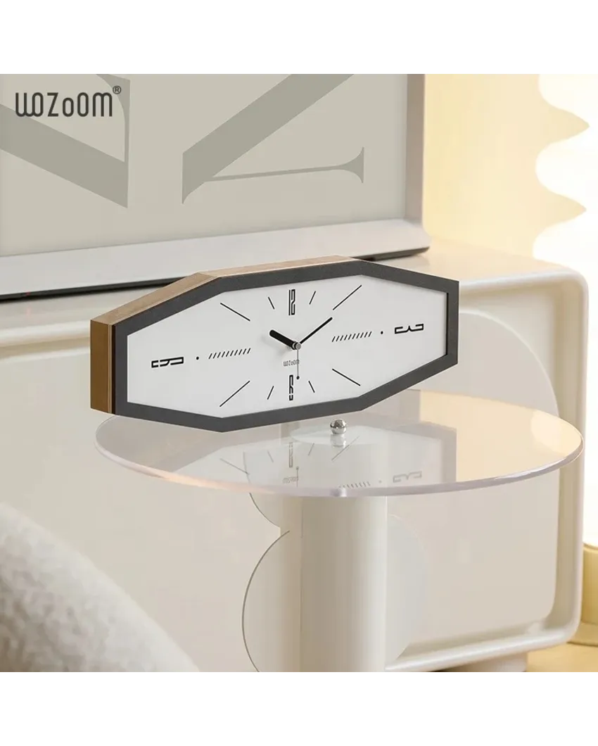 Sleek Chamber Line Contemporary Clock | 18 x 7 inches