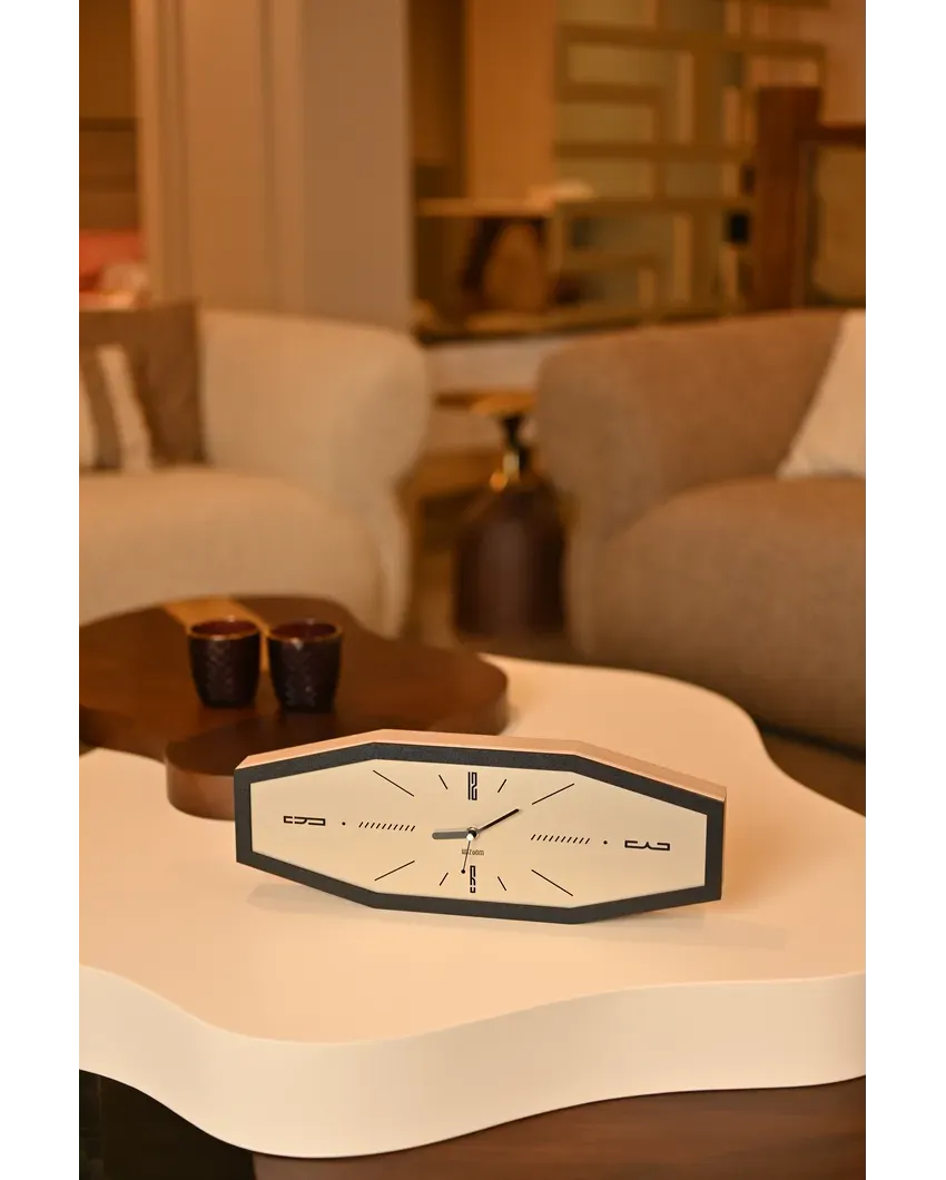 Sleek Chamber Line Contemporary Clock | 18 x 7 inches