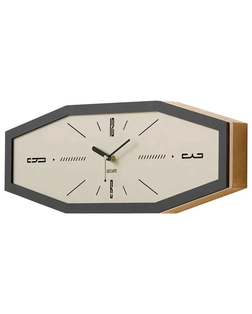 Sleek Chamber Line Contemporary Clock | 18 x 7 inches