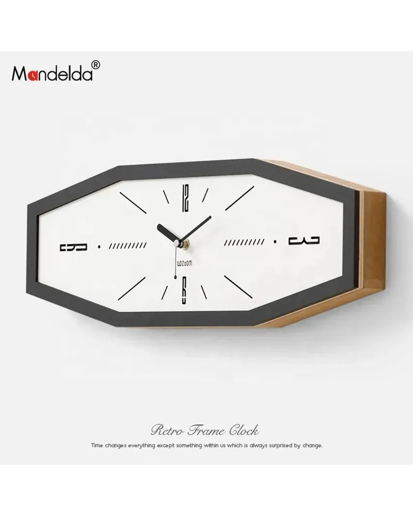 Sleek Chamber Line Contemporary Clock | 18 x 7 inches