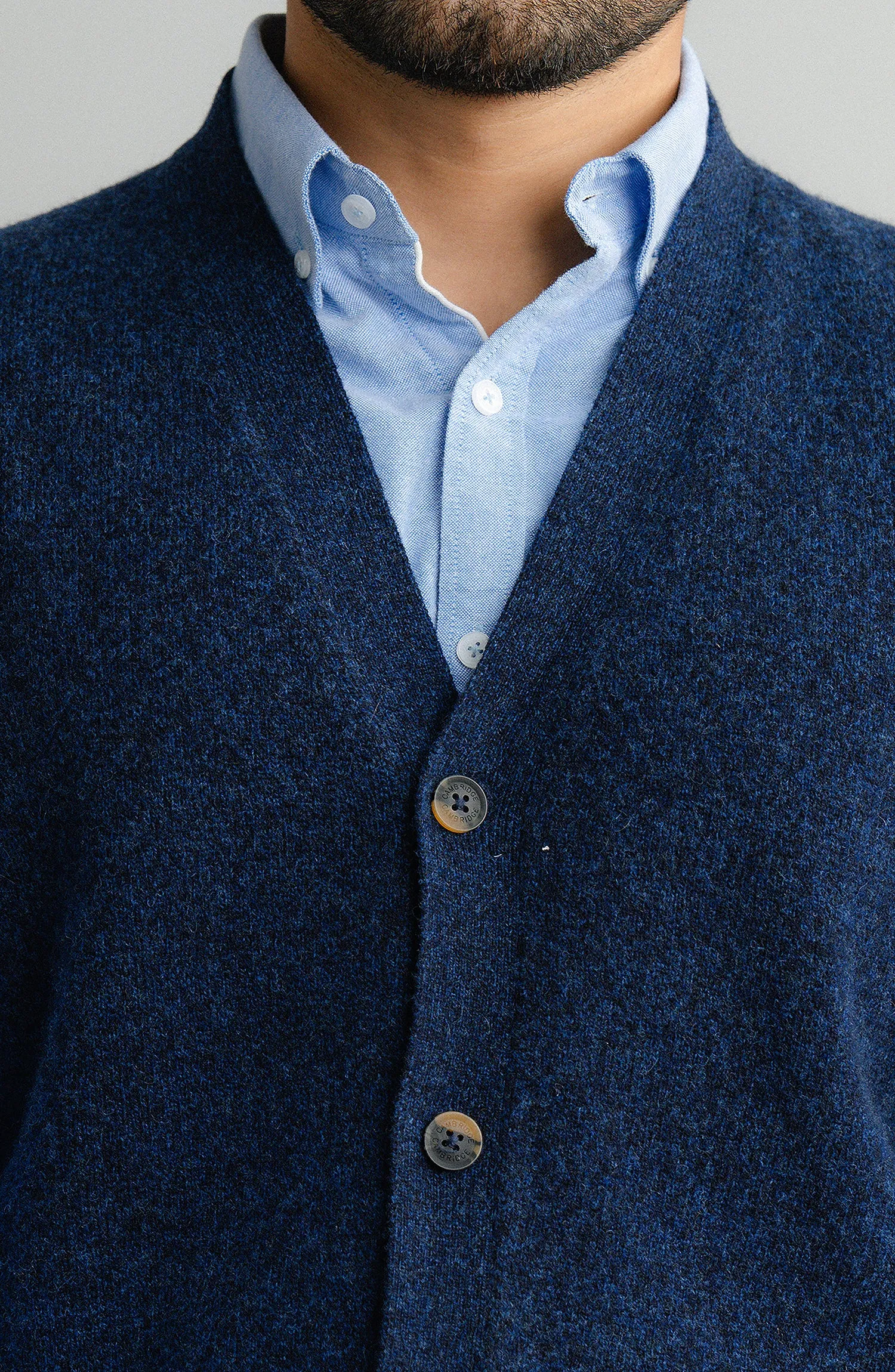 Sleeve-Less Cardigan - Navy Blue