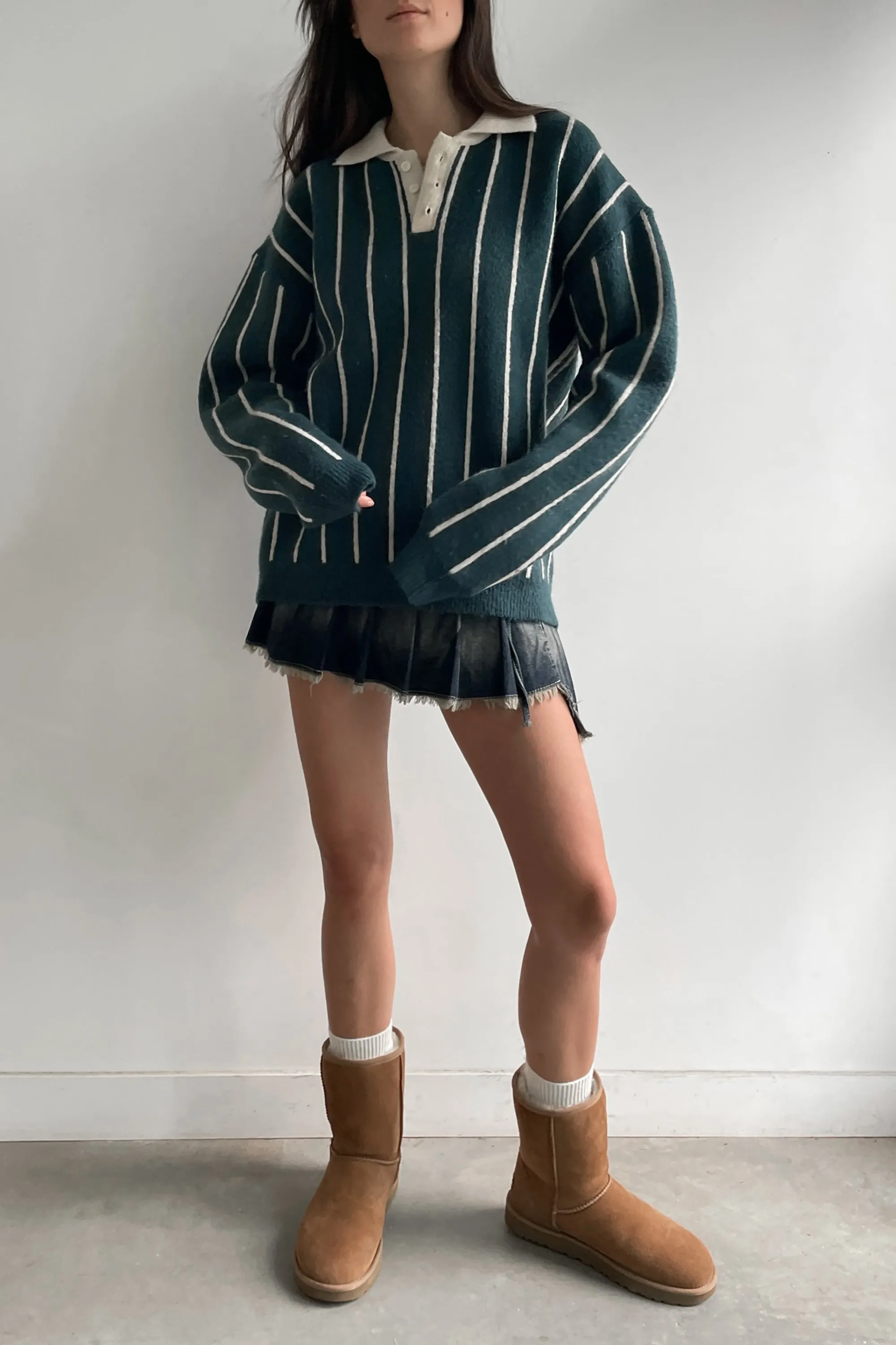 STRIPED RUGBY SWEATER