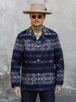 Sugar Cane, Native Jacquard Jacket, Indigo