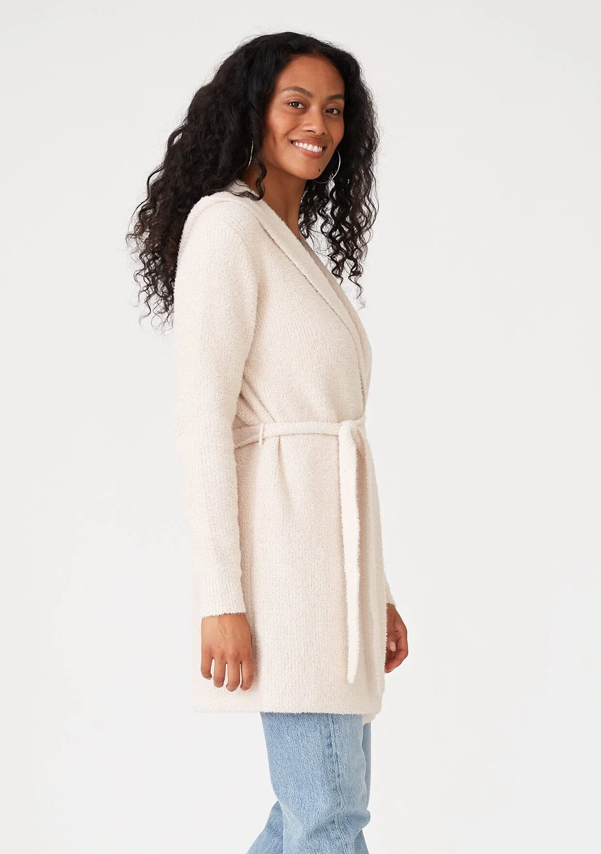 Teddi Fuzzy Belted Cardigan