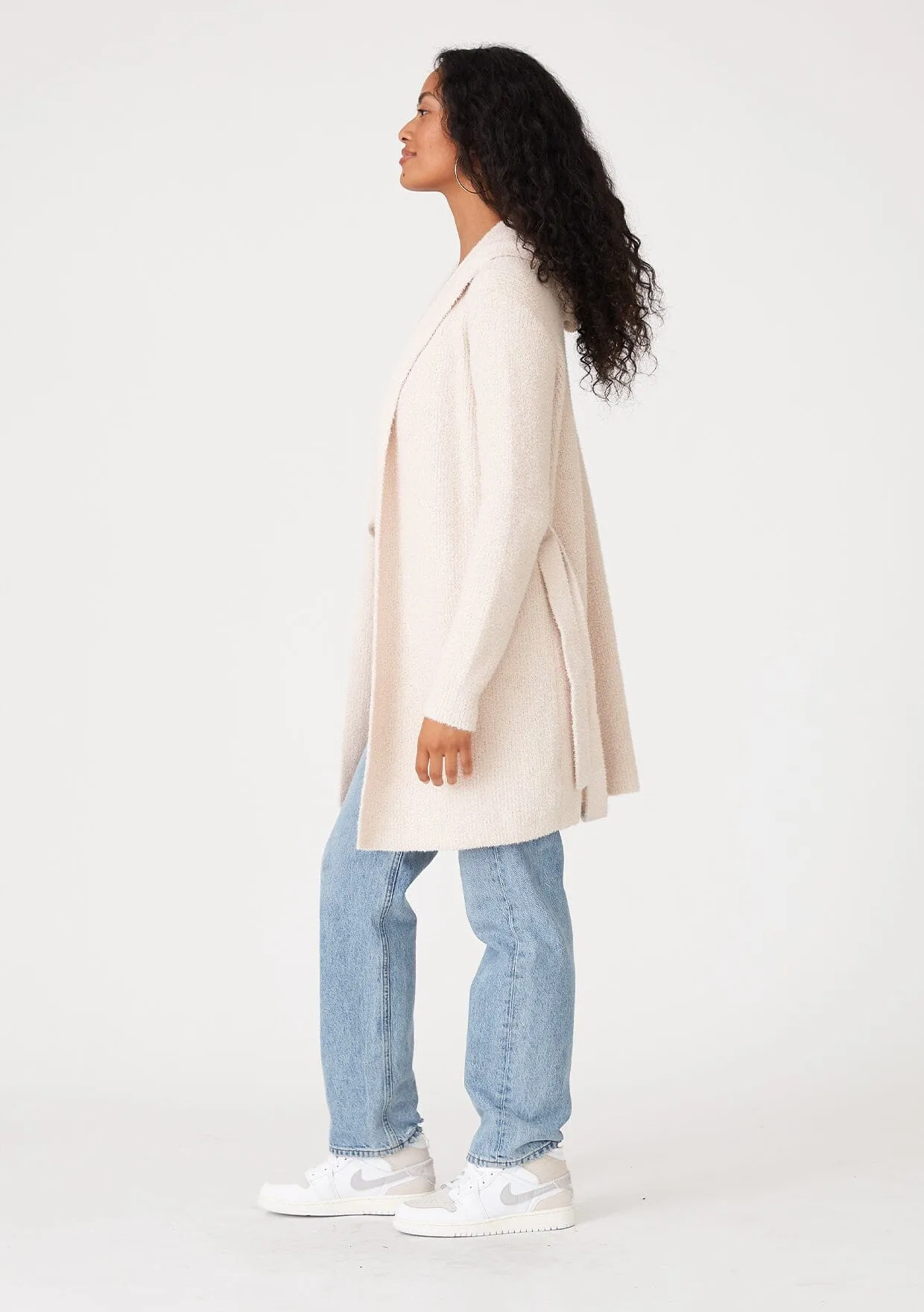 Teddi Fuzzy Belted Cardigan