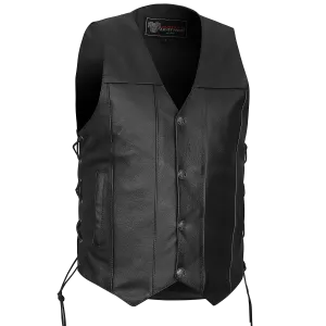 VL907 Vance Leather Premium Cowhide Vest with Buffalo Nickel Snaps and Gun Pocket