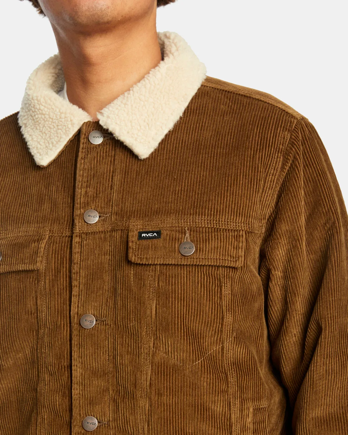 Waylon Corduroy Trucker Jacket - Bombay Brown