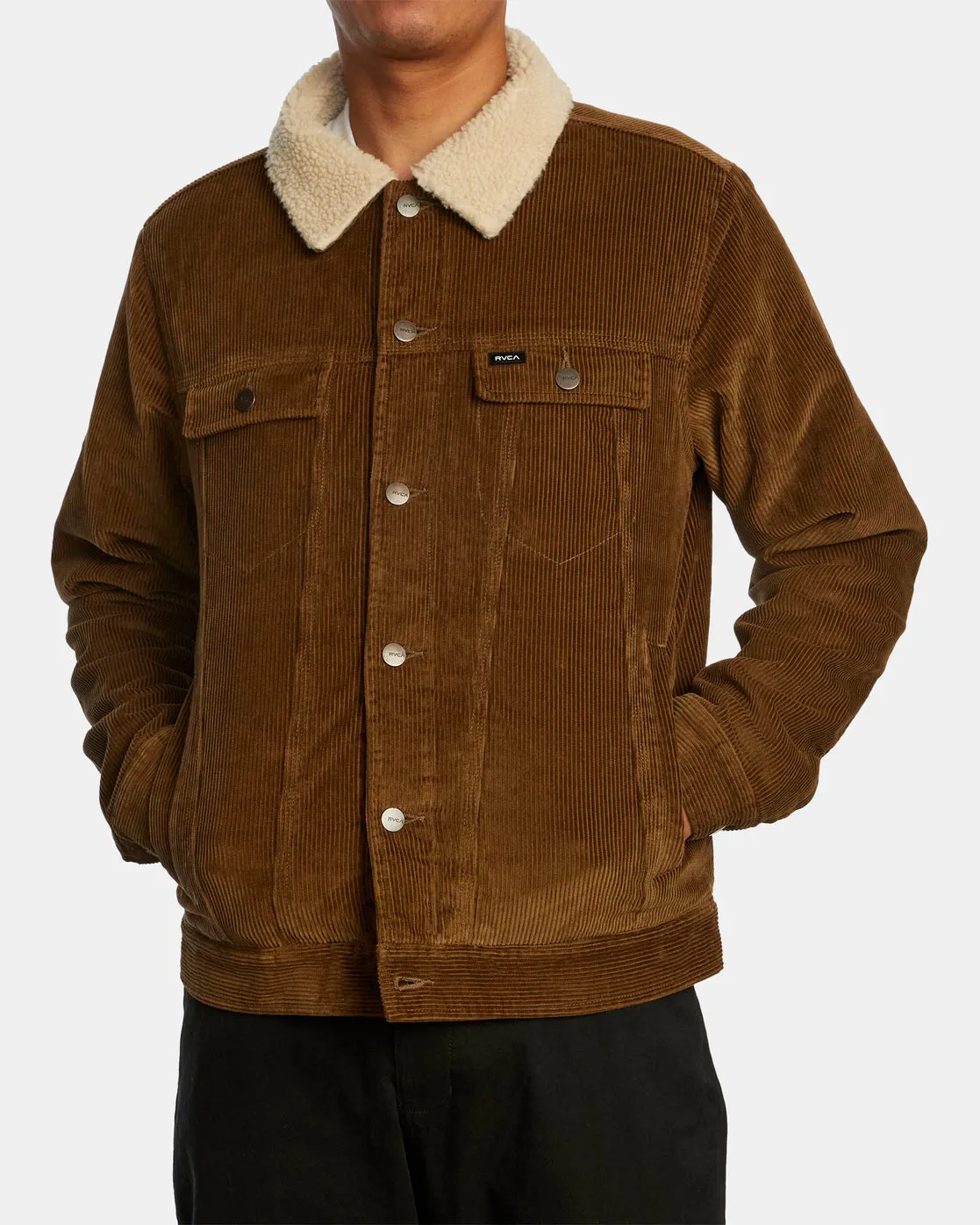 Waylon Corduroy Trucker Jacket - Bombay Brown