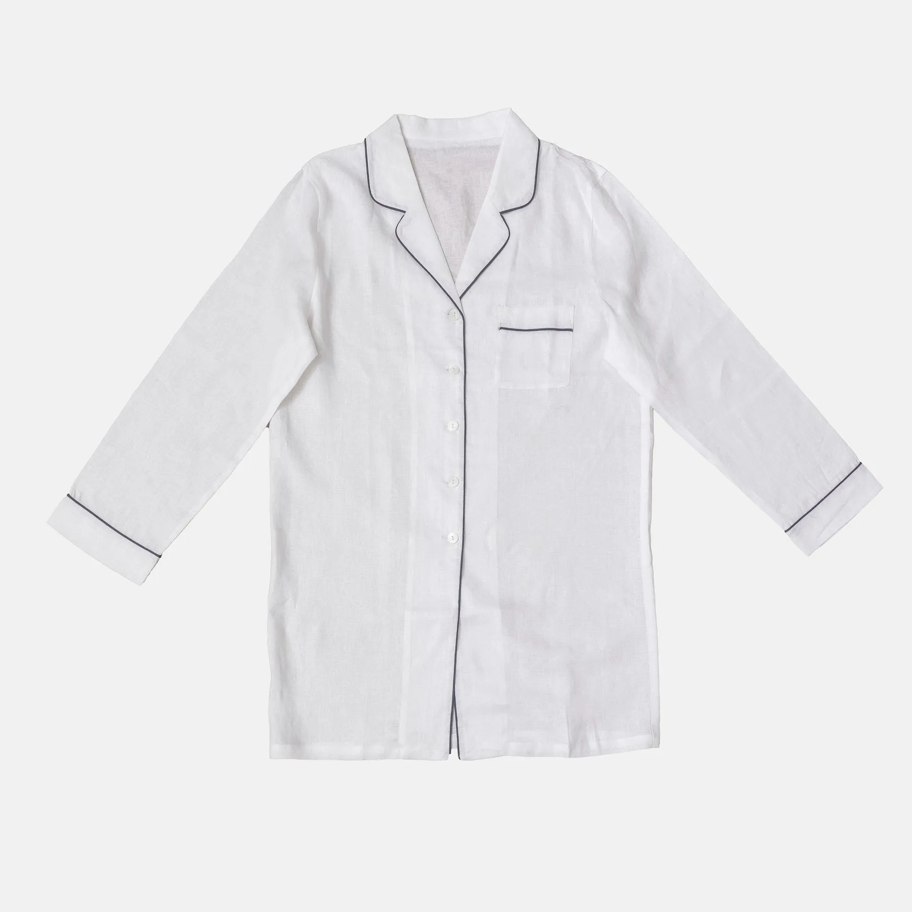 White Linen Night Shirt