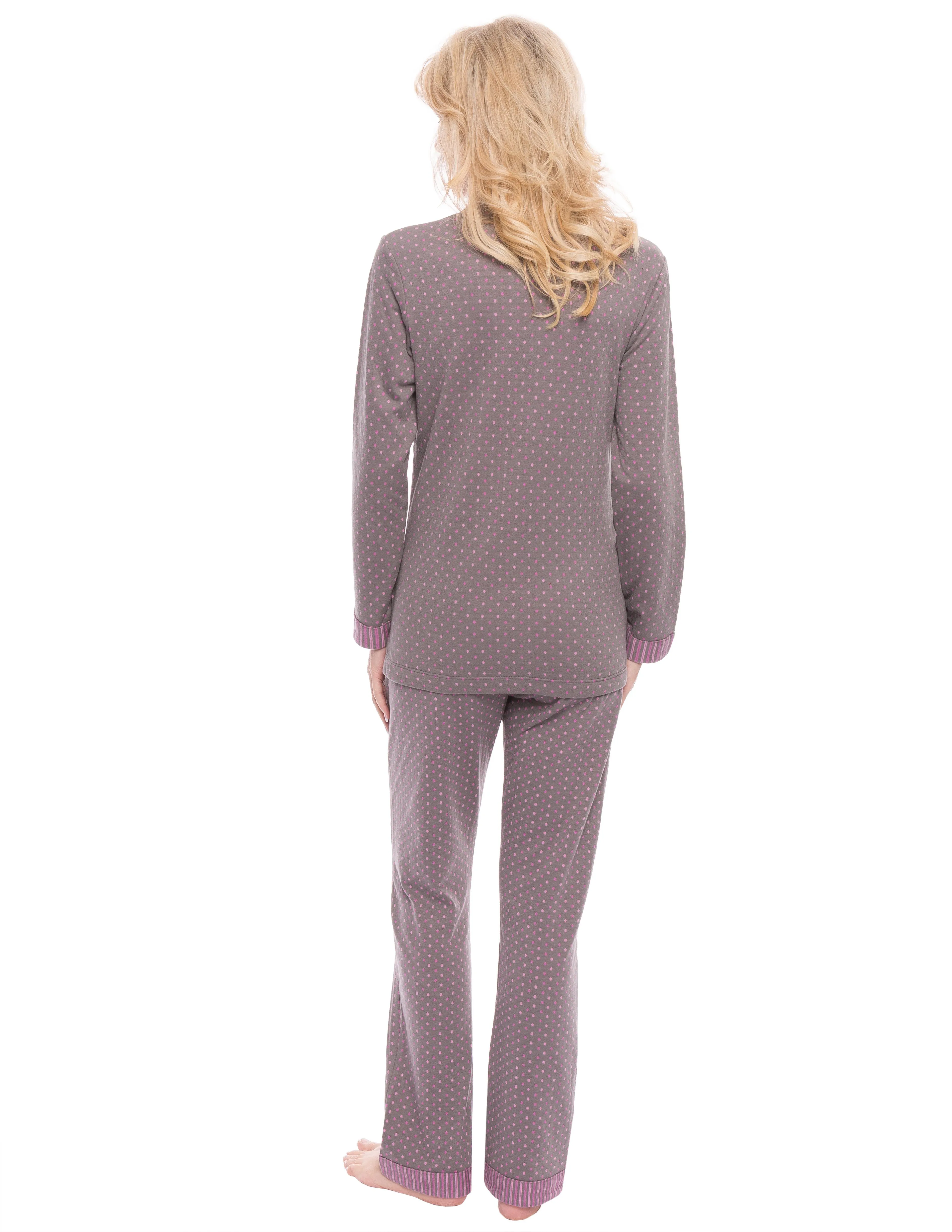 Women's Double Layer Knit Jersey Pajama Sleepwear Set