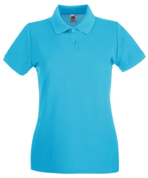 Womens premium polo | Azure Blue