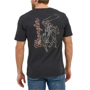 Wrangler Men's Black Neon Cowboy Tee